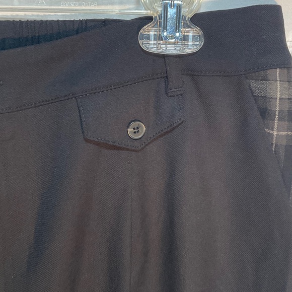 Disturbia Black Plaid Accent Trousers - Picture 4 of 6